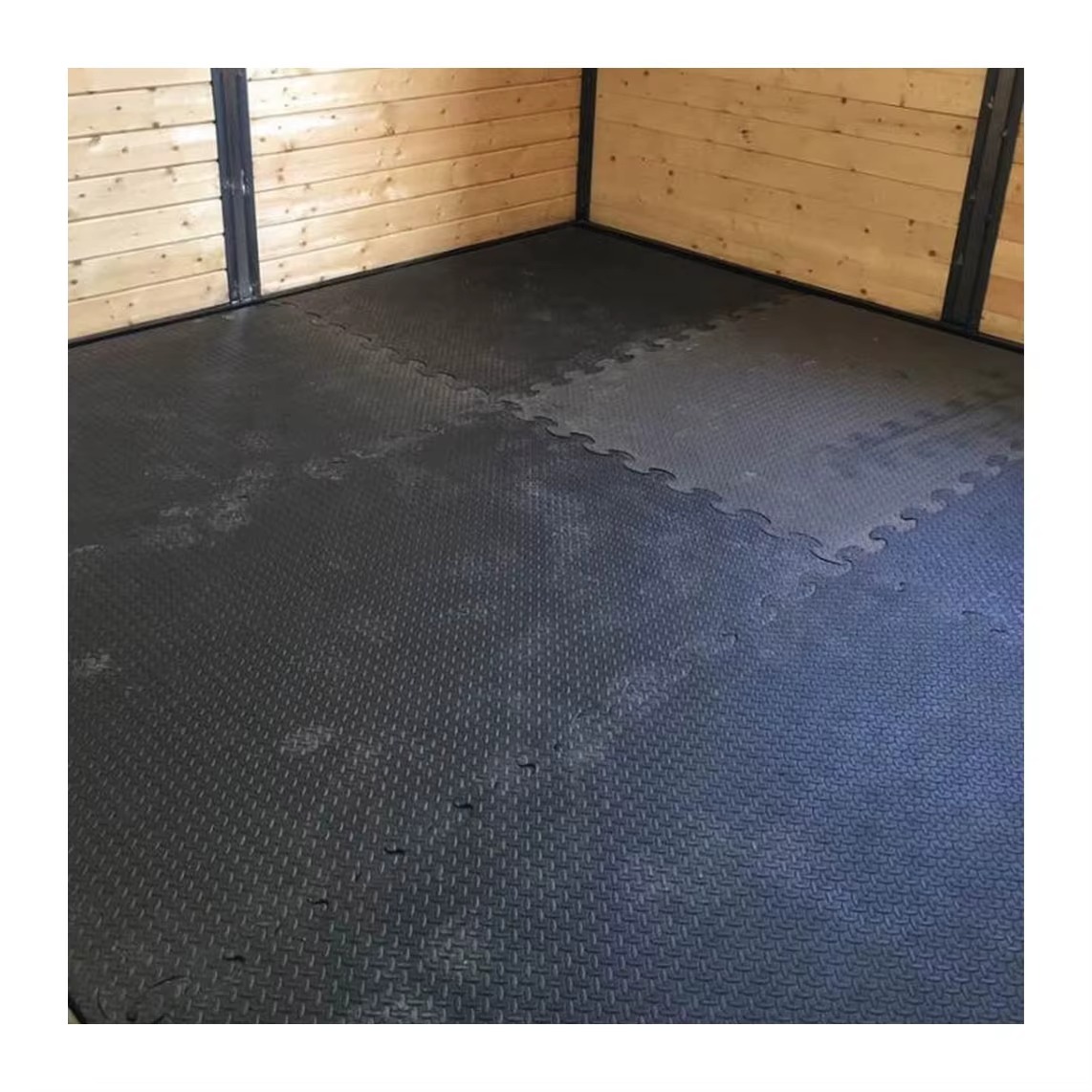Tapis de box chevaux 12 mm en caoutchouc, sol écurie professionnel anti-fatigue